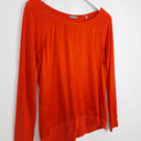 Second-Hand - Jigsaw Grapefruit Silk Panel Raglan Top Size S - SwapUp