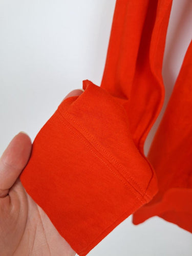 Second-Hand - Jigsaw Grapefruit Silk Panel Raglan Top Size S - SwapUp