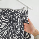 Second-Hand - French Connection Zebra Zip Pocket Mini Skirt Size 6 - SwapUp