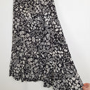 Second-Hand - Trenery Navy Floral Motif Front Ruffle Skirt Size 10 - SwapUp