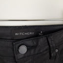 Second-Hand - Witchery Coated Black Slim Fit Jeans Size 8 - SwapUp
