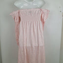 Second-Hand - Sleeper Romantic Gingham Shirred Linen Midi Dress Size S - SwapUp