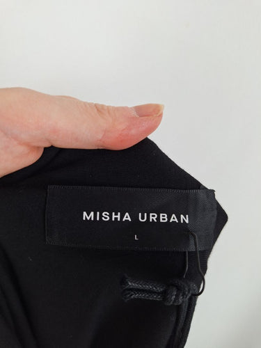 Second-Hand - Misha Urban Albie Asymmetrical Night Out Midi Dress Size L - SwapUp