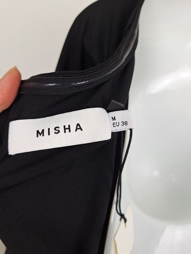 Second-Hand - Misha Raelynn Bodycon Ruched Midi Dress Size M - SwapUp