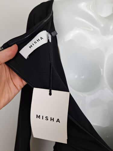 Second-Hand - Misha Raelynn Bodycon Ruched Midi Dress Size M - SwapUp