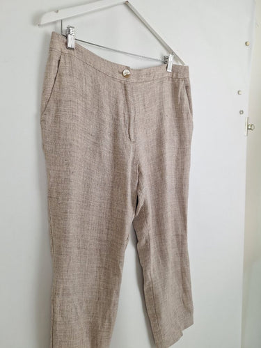 Second-Hand - Witchery Office Staple Flecked Linen Pants Size 12 - SwapUp