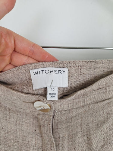 Second-Hand - Witchery Office Staple Flecked Linen Pants Size 12 - SwapUp