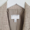 Second-Hand - Witchery Natural Flecked Double Breasted Linen Blazer Size 12 - SwapUp