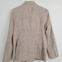 Second-Hand - Witchery Natural Flecked Double Breasted Linen Blazer Size 12 - SwapUp
