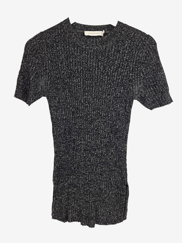 Zimmermann Mouline Fitted Silk Blend Crew Knit Top Size S