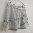 Second-Hand - Decjuba Light Wash Ruffle Denim Skirt Size 14 - SwapUp