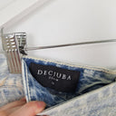 Second-Hand - Decjuba Light Wash Ruffle Denim Skirt Size 14 - SwapUp