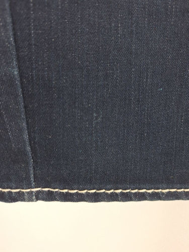 Second-Hand - True Religion Dark Wash Contrast Stitch Skirt Size 12 - SwapUp