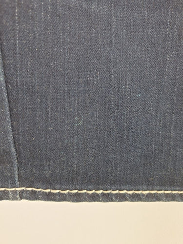 Second-Hand - True Religion Dark Wash Contrast Stitch Skirt Size 12 - SwapUp