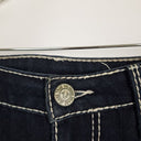 Second-Hand - True Religion Dark Wash Contrast Stitch Skirt Size 12 - SwapUp