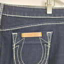 Second-Hand - True Religion Dark Wash Contrast Stitch Skirt Size 12 - SwapUp