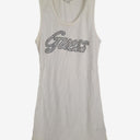 Second-Hand - Guess Y2k Bling Rhinestone Logo Tank Top Size L - SwapUp