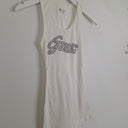 Second-Hand - Guess Y2k Bling Rhinestone Logo Tank Top Size L - SwapUp