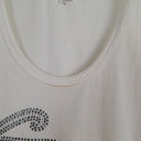 Second-Hand - Guess Y2k Bling Rhinestone Logo Tank Top Size L - SwapUp