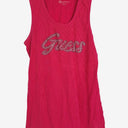 Second-Hand - Guess It Girl Pink Rhinestone Tank Top Size L - SwapUp