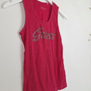 Second-Hand - Guess It Girl Pink Rhinestone Tank Top Size L - SwapUp