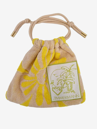 Zimmermann Golden Flower Towelling Mini Drawstring Bag