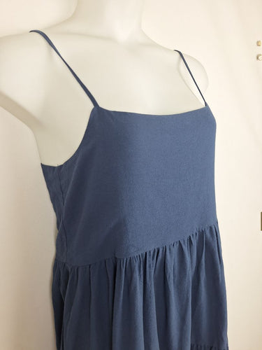 Second-Hand - Henry Oscar Navy Tiered Everyday Dress Size 14 - SwapUp