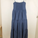 Second-Hand - Henry Oscar Navy Tiered Everyday Dress Size 14 - SwapUp
