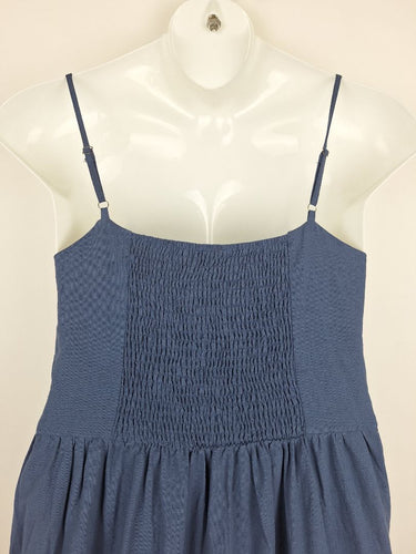 Second-Hand - Henry Oscar Navy Tiered Everyday Dress Size 14 - SwapUp