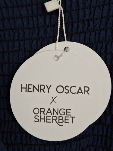 Second-Hand - Henry Oscar Navy Tiered Everyday Dress Size 14 - SwapUp