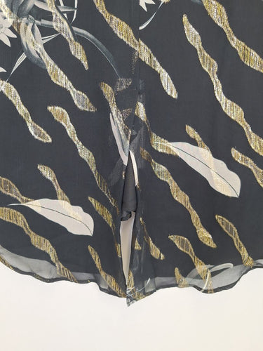 Second-Hand - Andrea Moore Breezy Metallic Swanky Silk Top Size 10 - SwapUp