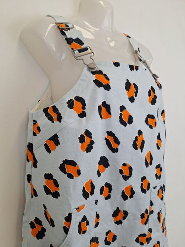 Second-Hand - Gorman Sky Blue Cheetah Denim Overall Size 10 - SwapUp