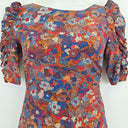 Second-Hand - Helen Cherry Summary Ruched Sleeve Silk Dotted Dress Size 8 - SwapUp