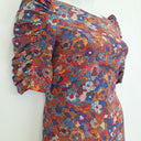 Second-Hand - Helen Cherry Summary Ruched Sleeve Silk Dotted Dress Size 8 - SwapUp