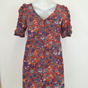 Second-Hand - Helen Cherry Summary Ruched Sleeve Silk Dotted Dress Size 8 - SwapUp