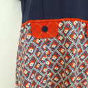 Second-Hand - Leona Edmiston Preppy Red And Blue Flower Patterned Dress Size 12 - SwapUp