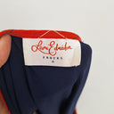 Second-Hand - Leona Edmiston Preppy Red And Blue Flower Patterned Dress Size 12 - SwapUp