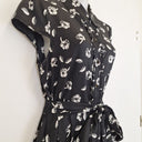 Second-Hand - Hi There by Karen Walker Black Sophisticated Floral Belted Dress Size 12 - SwapUp