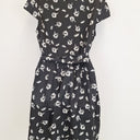 Second-Hand - Hi There by Karen Walker Black Sophisticated Floral Belted Dress Size 12 - SwapUp