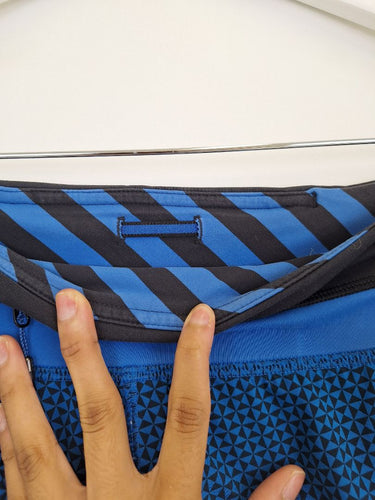 Second-Hand - Lululemon Blue Triangle Pattern Active Shorts Size 10 - SwapUp
