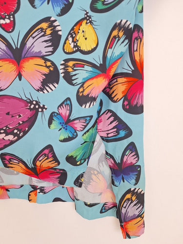 Second-Hand - Lorraine Lightweight Vibrant Butterfly Blouse Size 12 - SwapUp