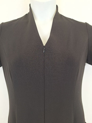 Second-Hand - Leina & Fleur Sleek Zip Neck Midi Dress Size 12 - SwapUp
