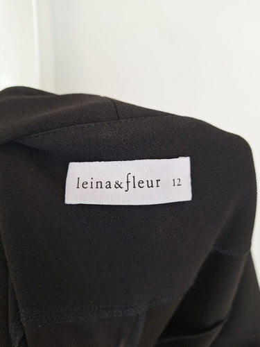 Second-Hand - Leina & Fleur Sleek Zip Neck Midi Dress Size 12 - SwapUp