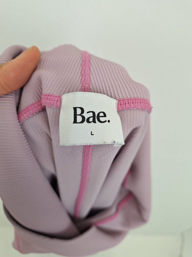 Second-Hand - Bae Lilac Ribbed Maternity Bike Shorts Size 12 - SwapUp