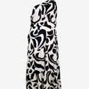 Second-Hand - Yours Truly Polished Black and White One Shoulder Maxi Dress Size 14 - SwapUp