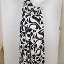 Second-Hand - Yours Truly Polished Black and White One Shoulder Maxi Dress Size 14 - SwapUp