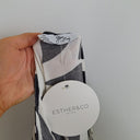 Second-Hand - Yours Truly Polished Black and White One Shoulder Maxi Dress Size 14 - SwapUp