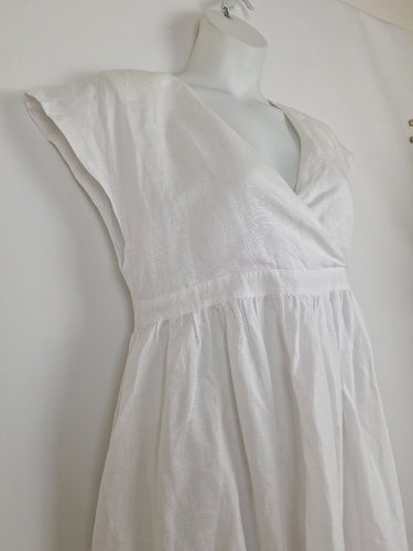Second-Hand - Miann & Co Lightweight Relaxed Linen Blend Maxi Dress Size M - SwapUp