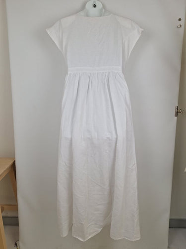 Second-Hand - Miann & Co Lightweight Relaxed Linen Blend Maxi Dress Size M - SwapUp