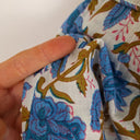 Second-Hand - Boom Shankar Light Blue Flower V Neck Midi Dress Size 6 - SwapUp